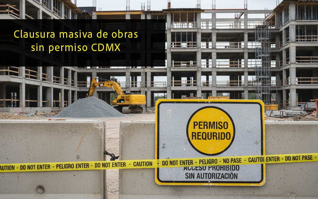 Clausura masiva de obras en la CDMX por carecer de permisos